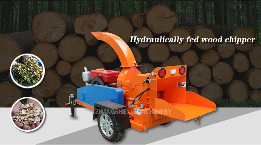 6 Inch Professional Hydraulic Tree Wood Chipper Shredder for Mulcher