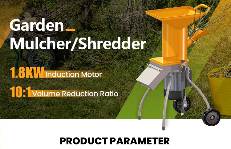 Electric Garden Shredder Wood Chipper Shredder for Home Use