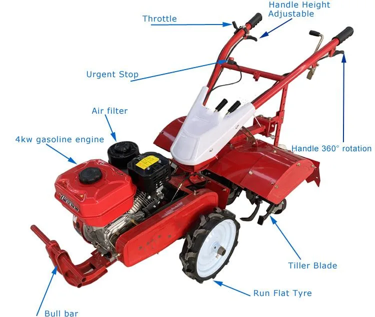 Agricultural Mini Power Tillers Rotary Cultivator