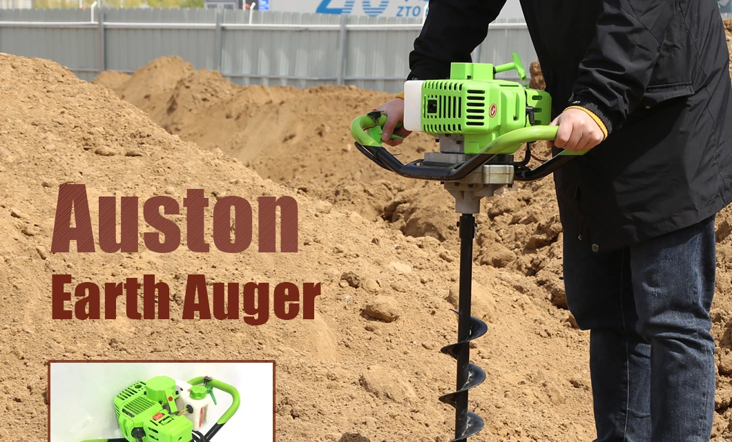 New 52cc Petrol Gas Powered Earth Auger Borer Ground Drill Asd